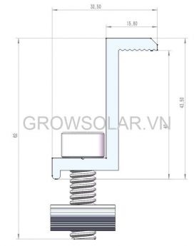 Kẹp Biên 40mm tấm Pin mặt trời